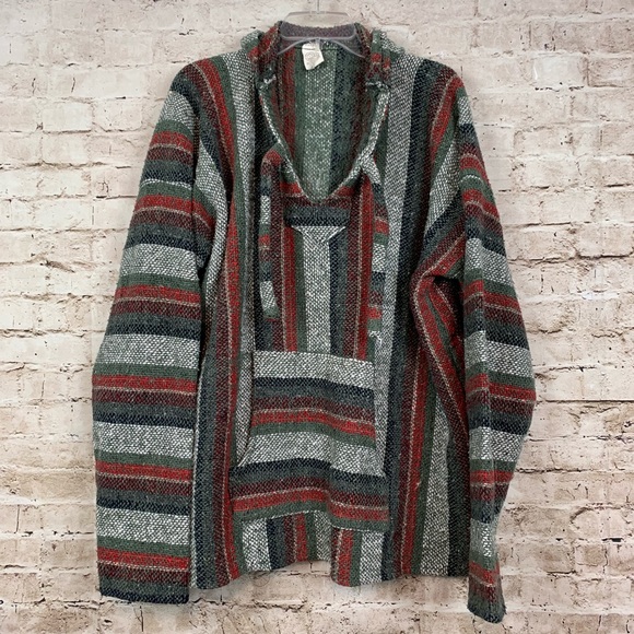 unbranded Other - Baja Hoodie Hippie Surfer Mexican Poncho Sweater